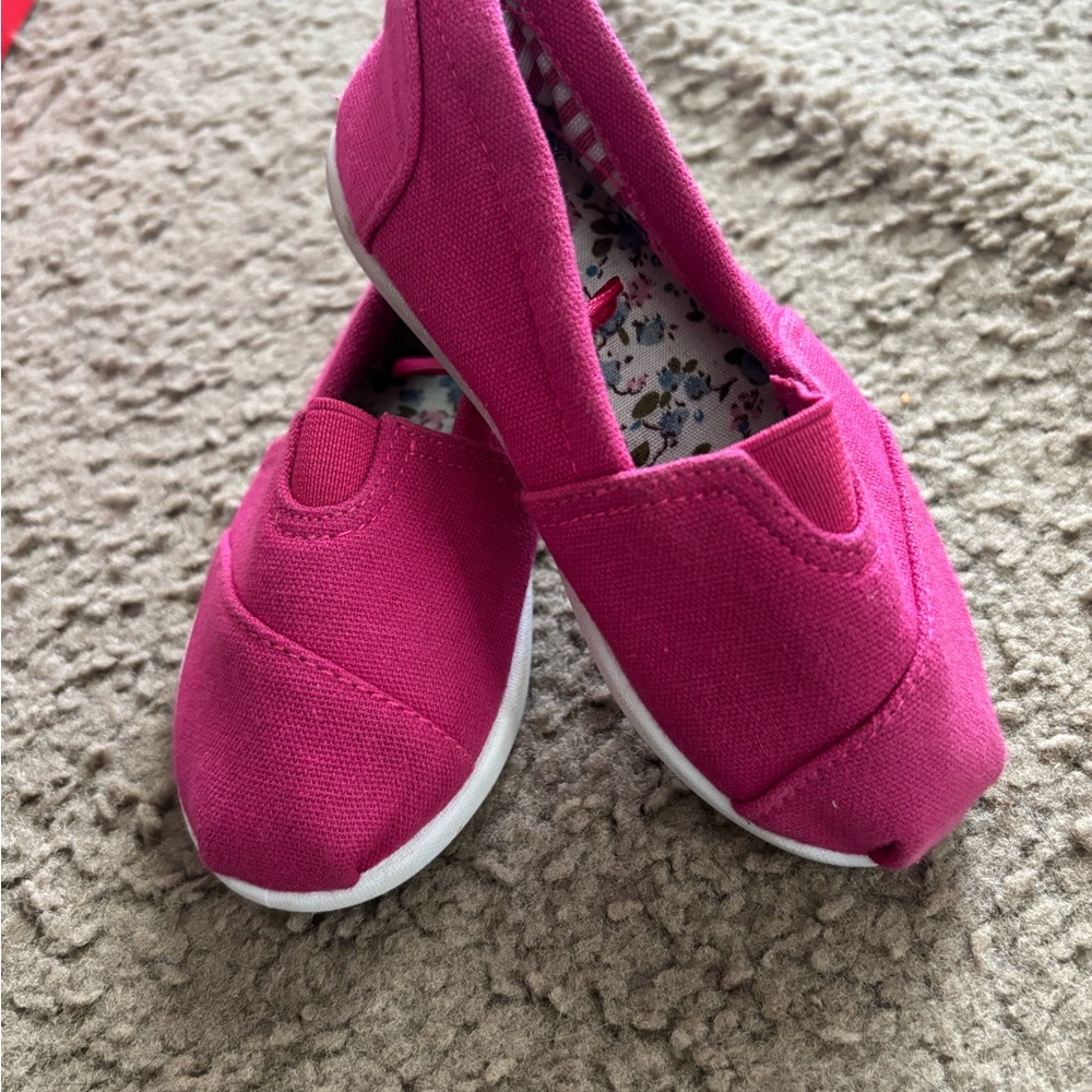 Kids Pink Canvas Slip-On Shoes